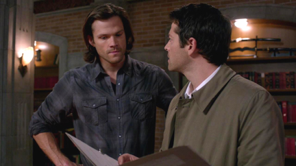 Sam and Cas research how to use the angel Grace to find Gadreel. Sam and Cas research how to use the angel Grace to find Gadreel.